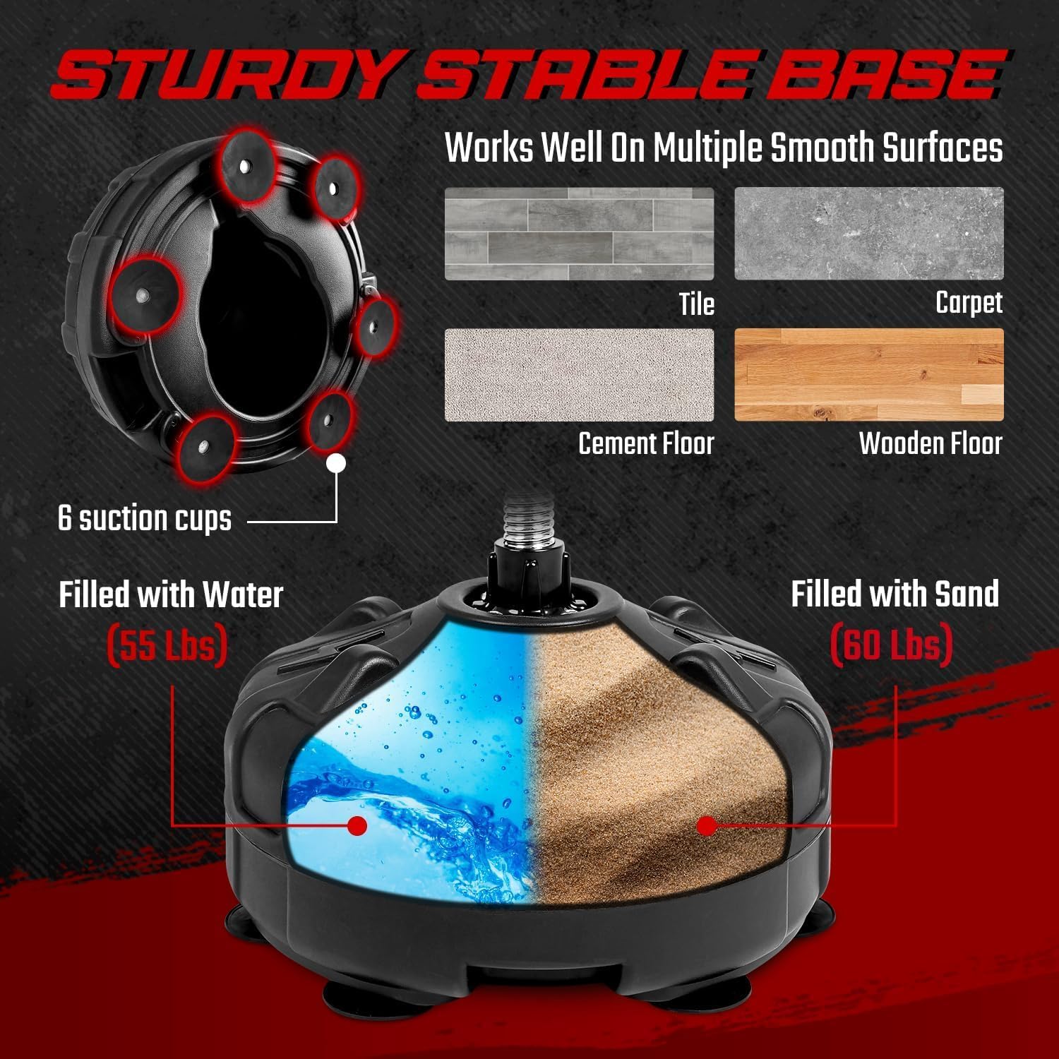 Punching Bag with Stand, Adjustable Height, Speed Reflex Ball S408