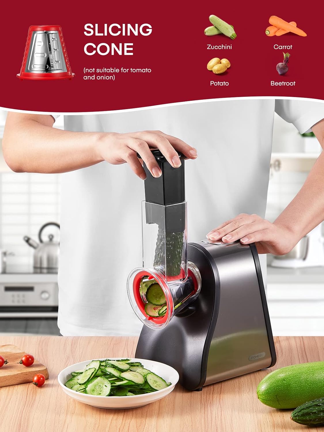 Electric Cheese Grater Salad Maker for Home Kitchen Use R59377
