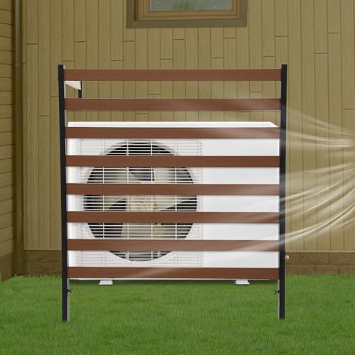 Outdoor AC Unit Privacy Fence 2 Panels 39"W x 51"H Brown R91436