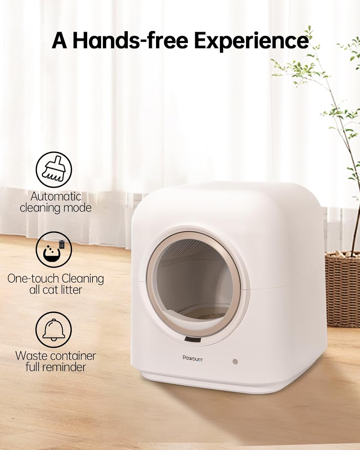 Automatic Self-Cleaning Cat Litter Box for Multiple Cats M580