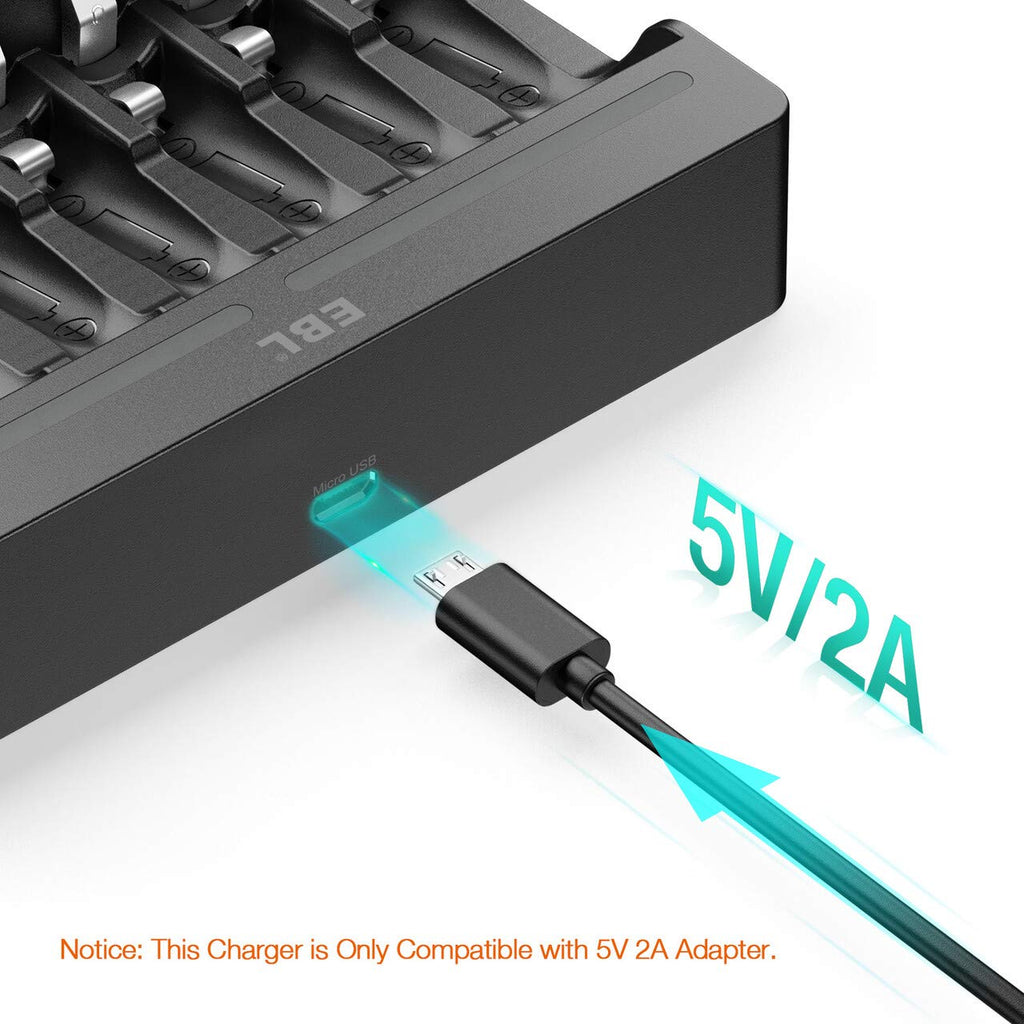 8 Pack Rechargeable Lithium AAA Batteries with Smart Charger X10537