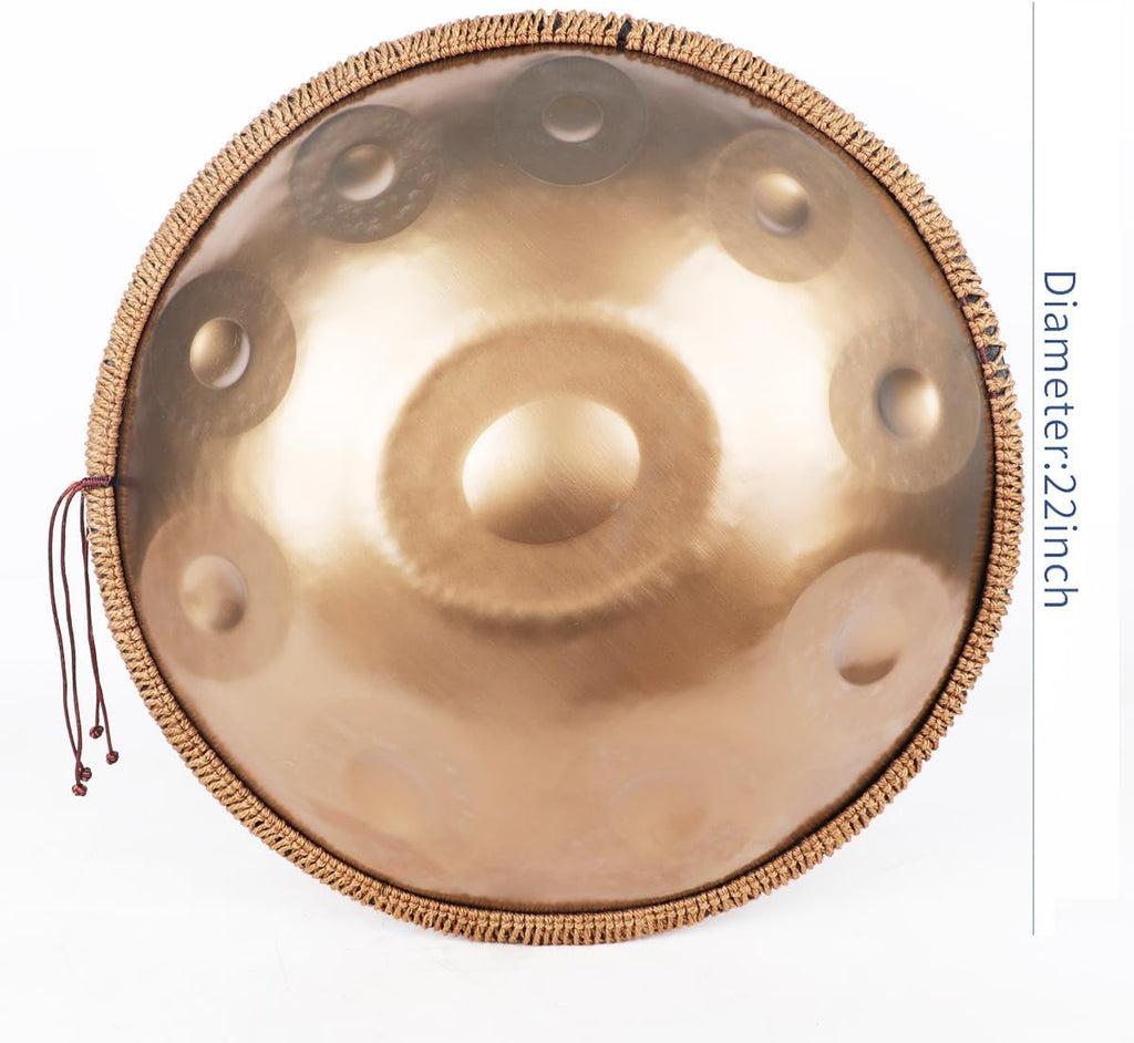 Handpan drum 22 inches 10 notes 432 Hz with carry bag T326254