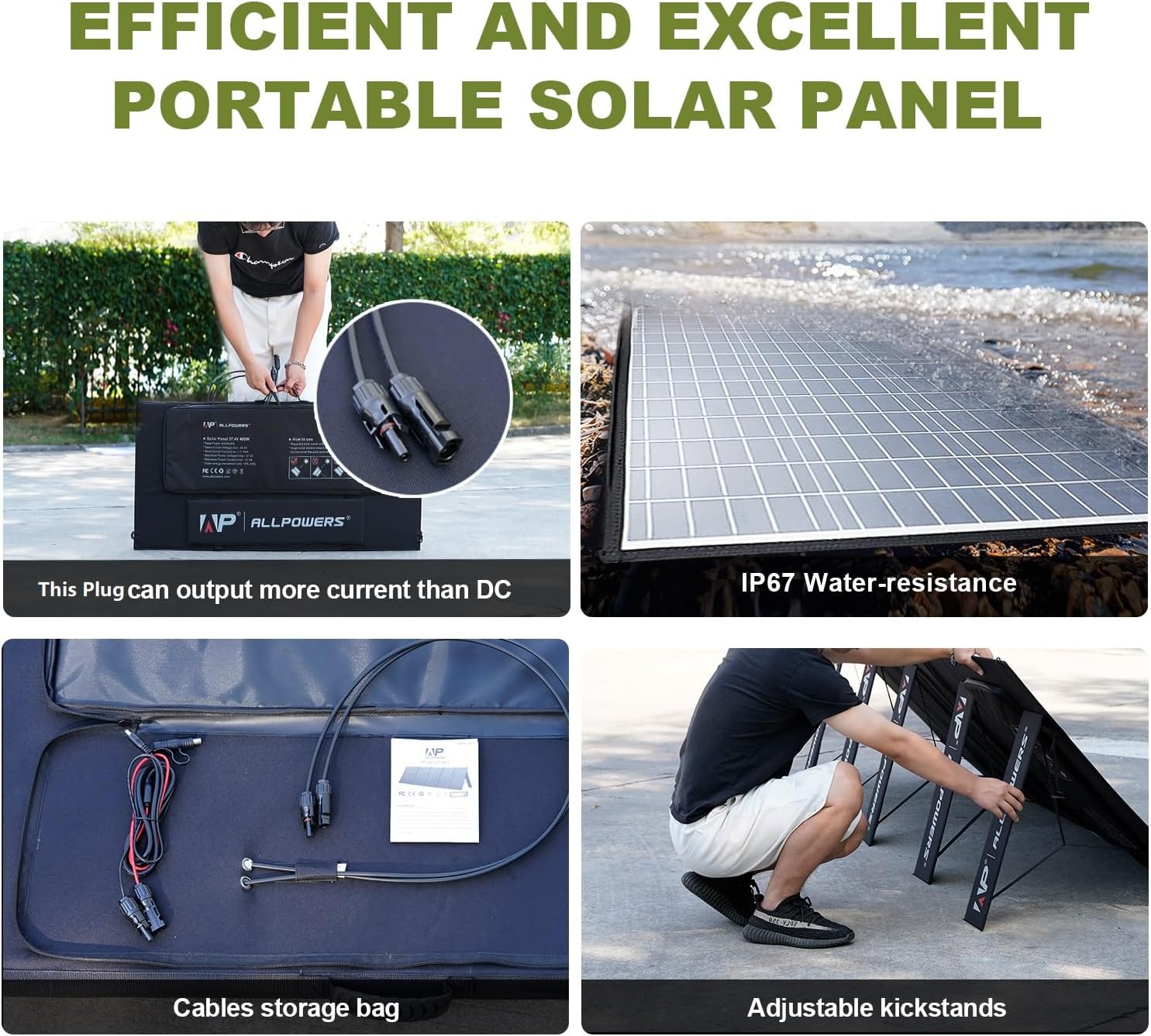 Solar Generator with Panels Included 2000W Portable Power Station 400W Q298