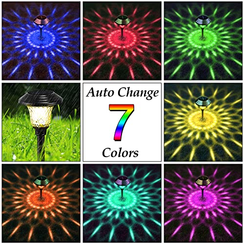 Solar Pathway Lights Color Changing Outdoor Waterproof LED Garden Landscape U68569