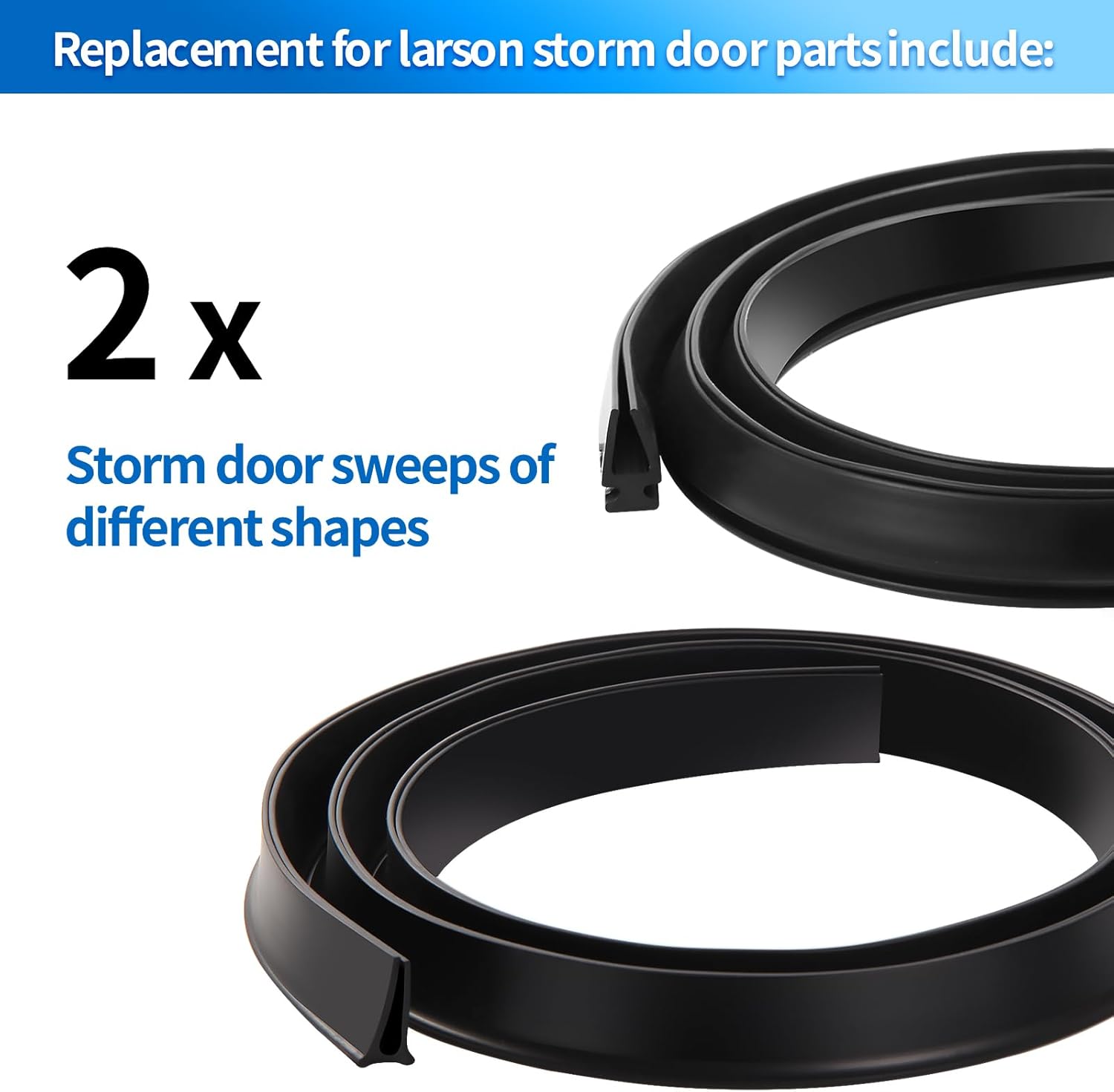 Door Sweep for Vinyl and Metal Storm Doors, 2-Piece Set R3740