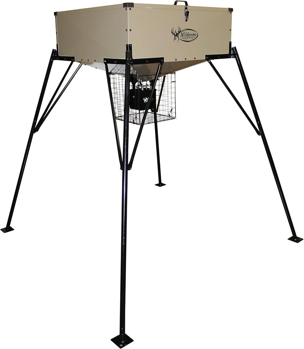 Wildgame Innovations Flat Box Feeder Heavy Metal, 600-Pound
