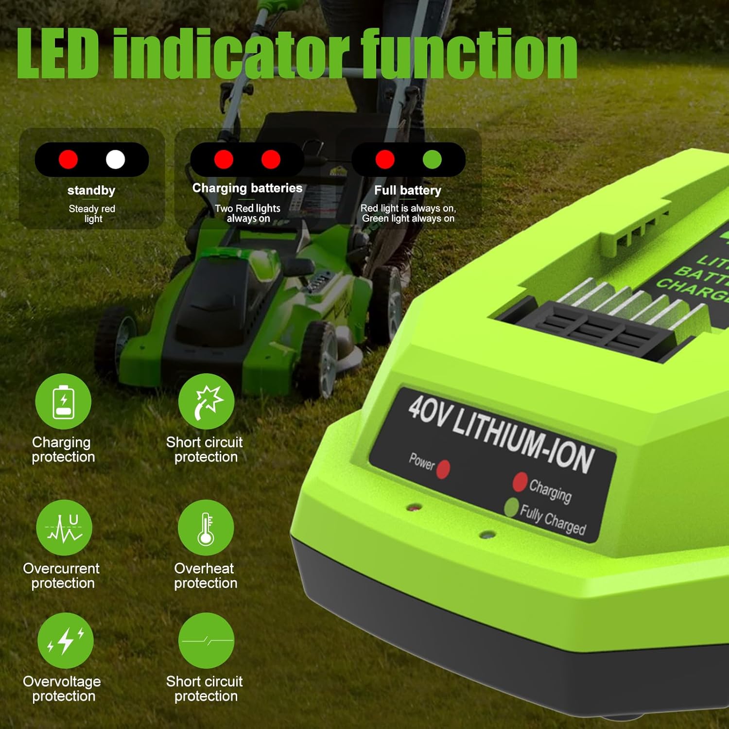 40V Lithium-Ion Battery Charger for G-MAX 40V Battery I7595