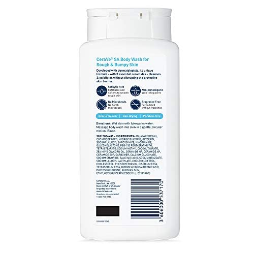 Body Wash with Salicylic Acid for Rough and Bumpy Skin, Fragrance Free, 10 oz I6224