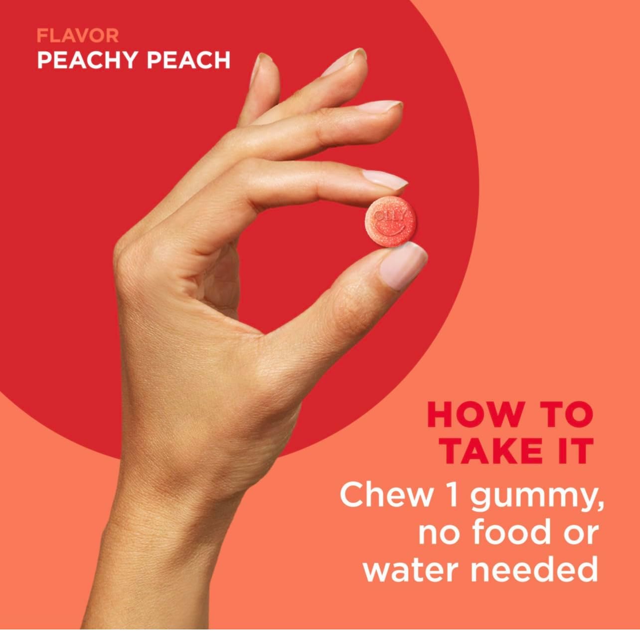 Probiotic + Prebiotic Gummy for Digestive Support, Peach, 70ct D4148