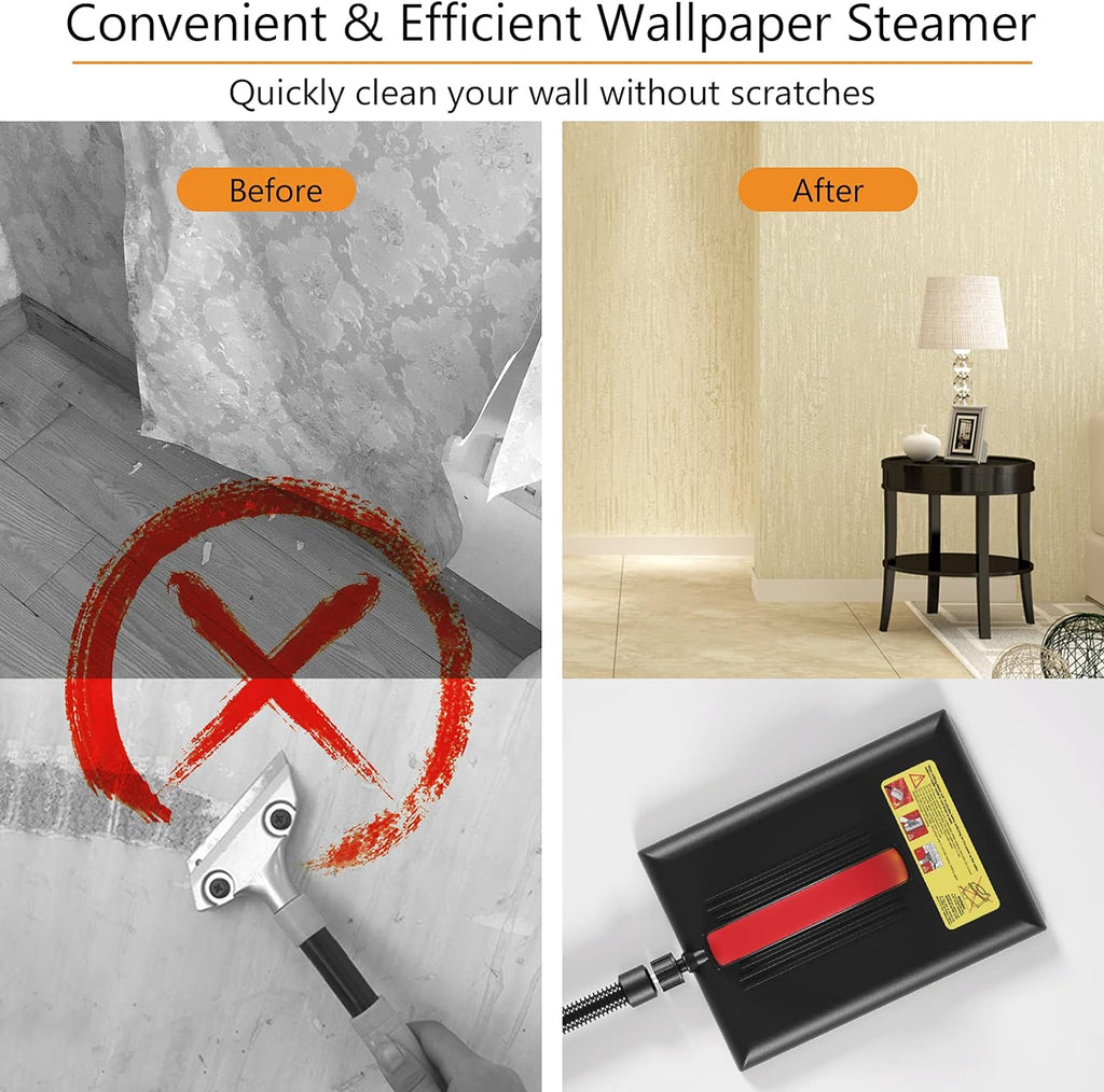 Wallpaper Steamer with 10FT Hose and Large Steam Plate D892683