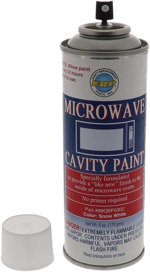 Microwave Cavity Spray Paint, Snow White, 6oz Can H9724