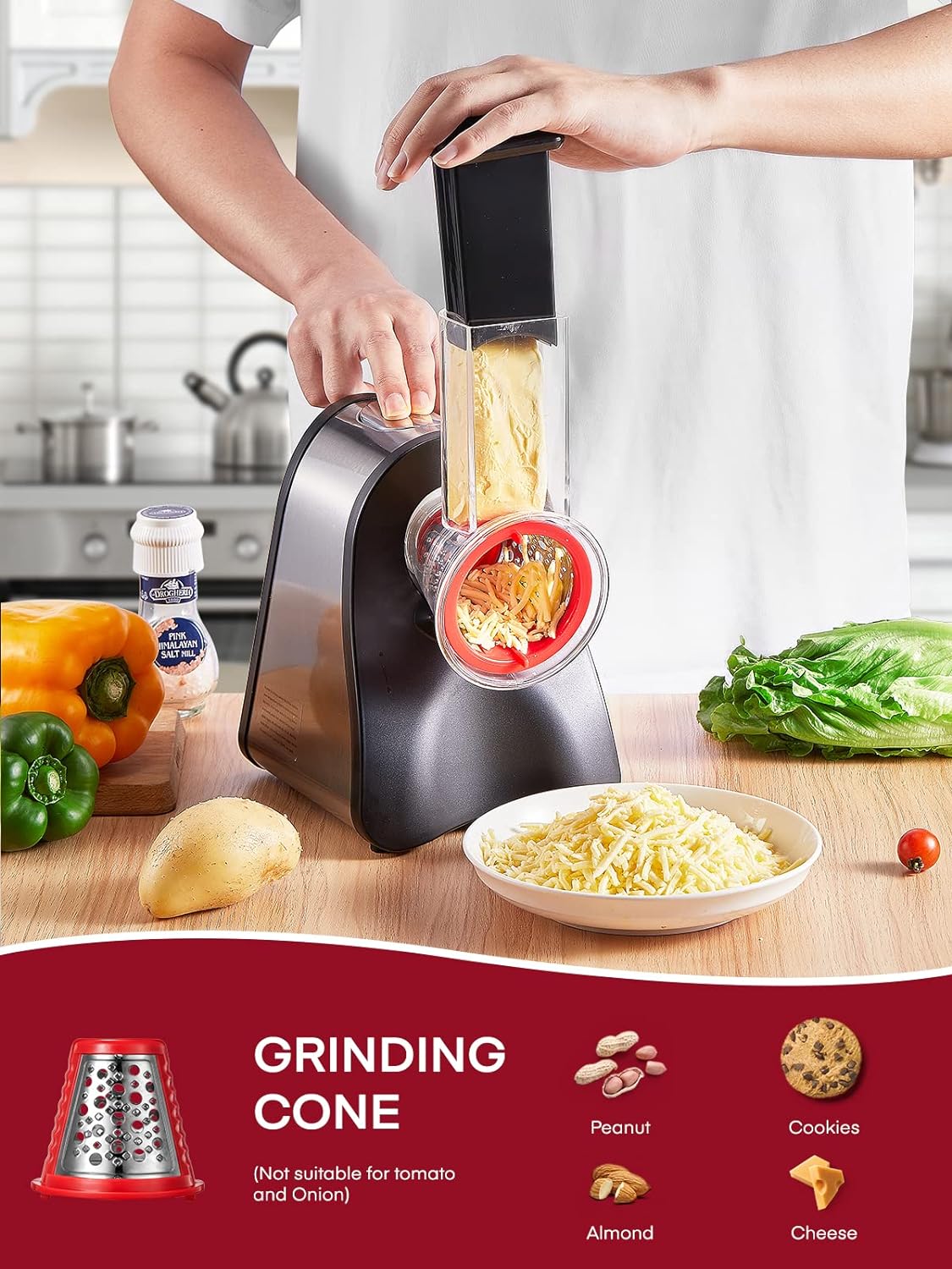 Electric Cheese Grater Salad Maker for Home Kitchen Use R59377