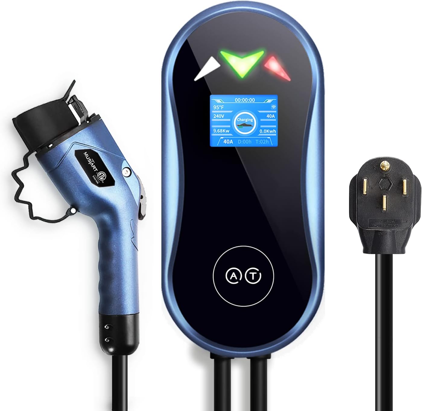 Level 2 EV Charger with WiFi, 16/25/32/40 Amp Smart Electric Vehicle Charger, ETL Certified, Indoor/Outdoor Charging Station with NEMA 14-50P, 25-Foot Cable