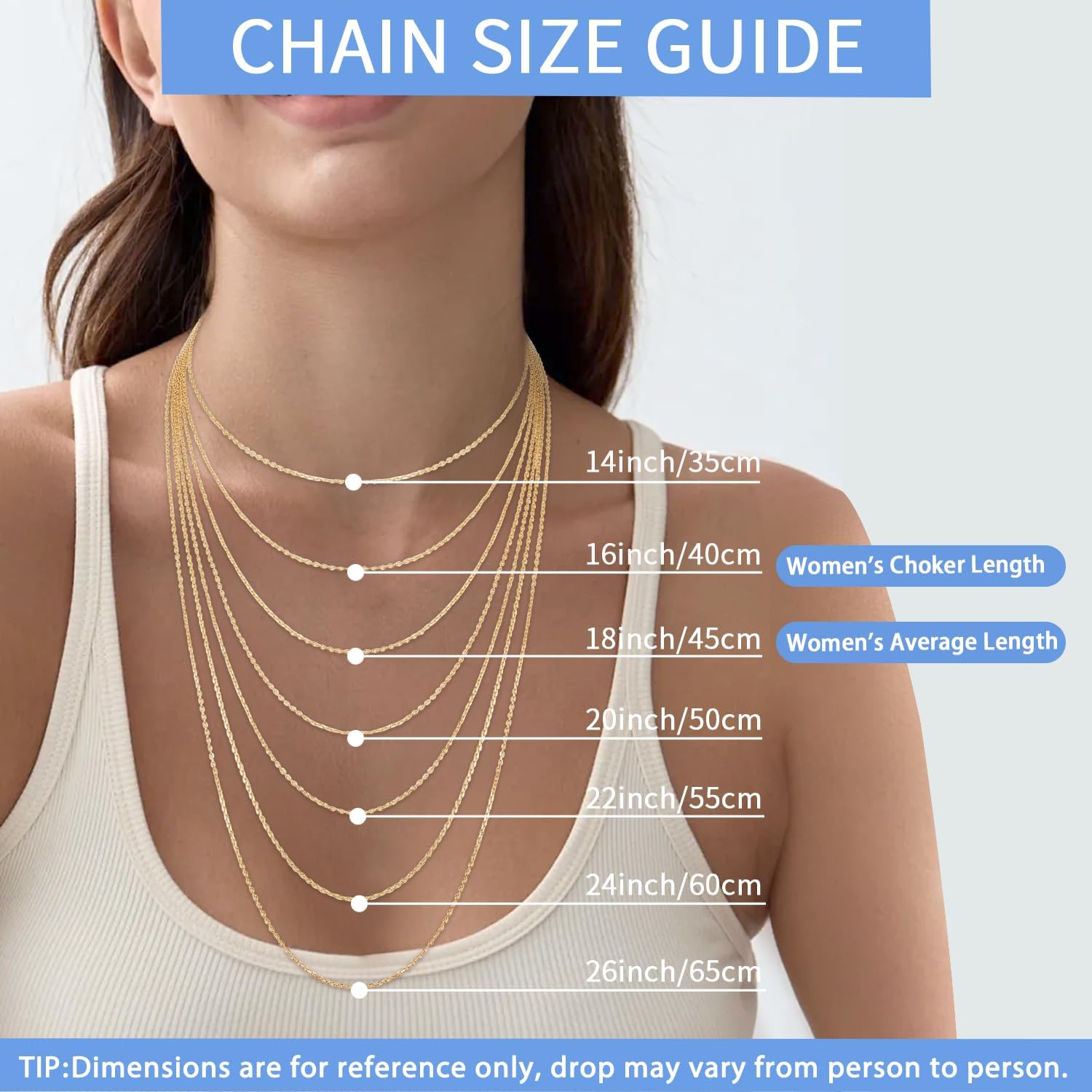 14K Gold Over Sterling Silver Cable Chain Necklace for Women K49160