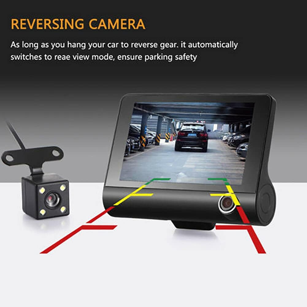 Dash Cam Front and Rear 4 Inch Full HD 170° Wide Angle with Night Vision A87212