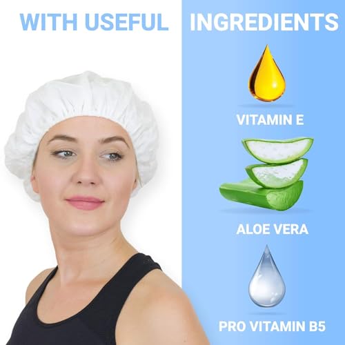 No Water Rinse Free Shampoo Caps with Aloe Vera and Vitamin E, 24 Count D723334