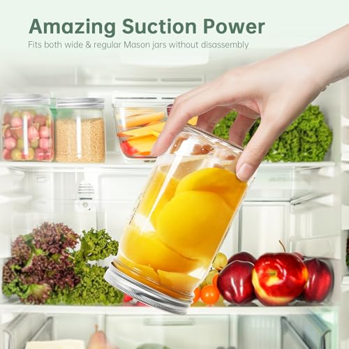 Electric Mason Jar Vacuum Sealer Kit with Rechargeable Auto Stop L448356