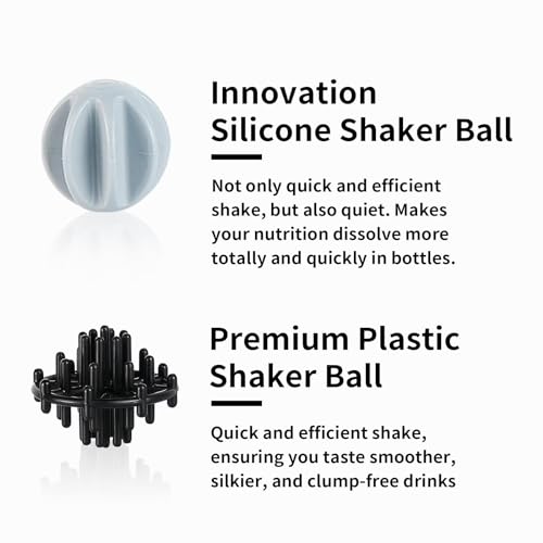28 oz Stainless Steel Protein Shaker Bottle with 2 Shaker Balls M989221