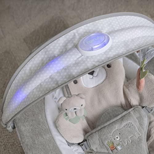 Baby Bouncer Seat with Light-Up Toy Bar and Tummy Time Pillow Mat H911