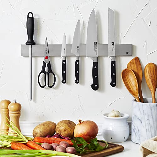 7-Piece Razor-Sharp Knife Block Set with Stainless Magnetic Knife Bar L776