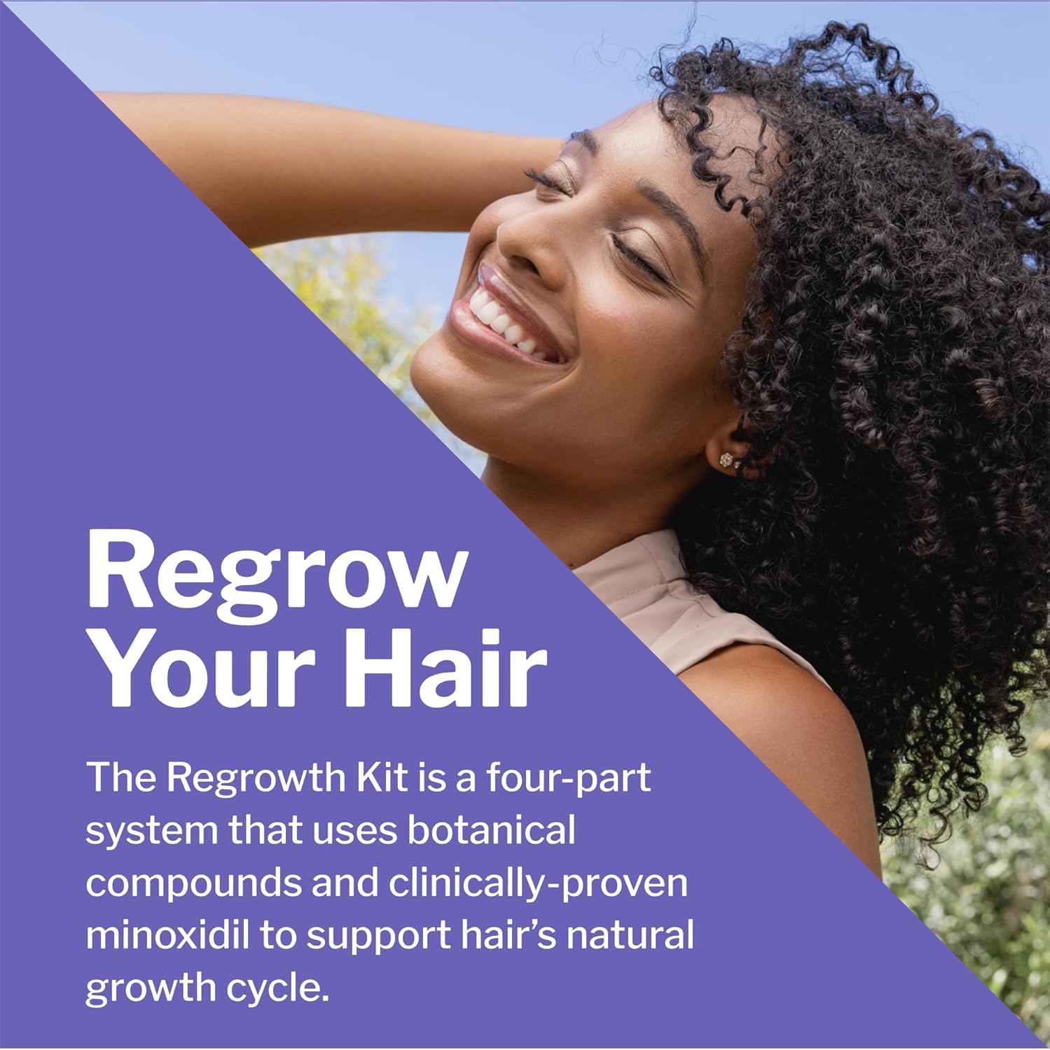 Women's Hair Regrowth Kit with Shampoo, Conditioner, 2% Minoxidil and Leave-In Foamer E11855