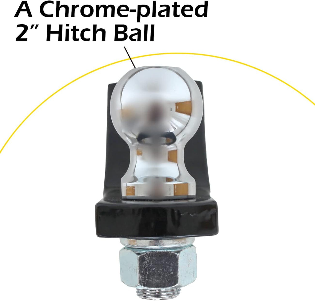 Trailer Hitch Mount with 2 inch Ball and Pin, Fits 2 inch Receiver, 7,500 lbs Capacity O3797