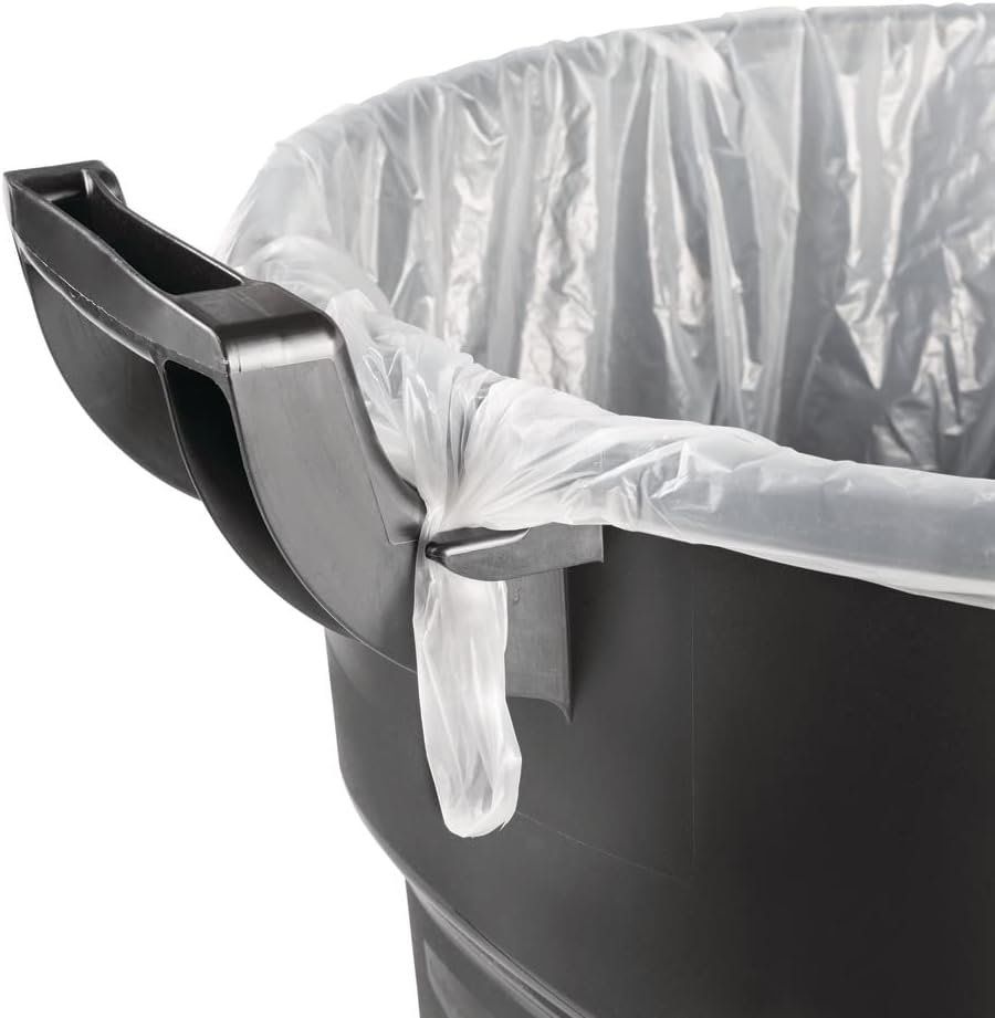 Rollout Trash Can, 32 Gallons, Black T547
