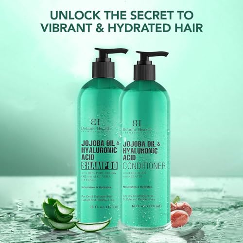 Tea Tree Shampoo and Conditioner Set for Itchy and Dry Scalp, Sulfate Free, 16 fl oz each G7268