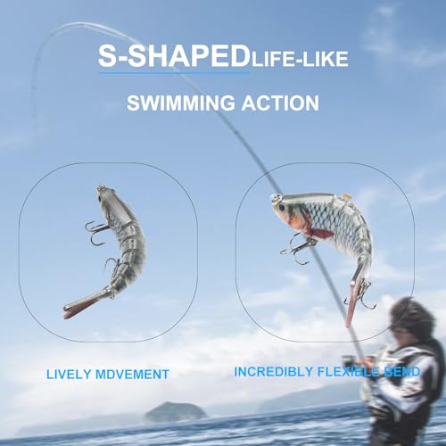 Lifelike Slow Sinking Swimbait for Bass Trout and Pike H383