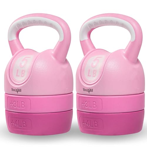 Yes4All Kettlebell Sets - Adjustable Kettlebell Set for Strength Training - Kettlebells Adjustable Weight for Versatile Workouts