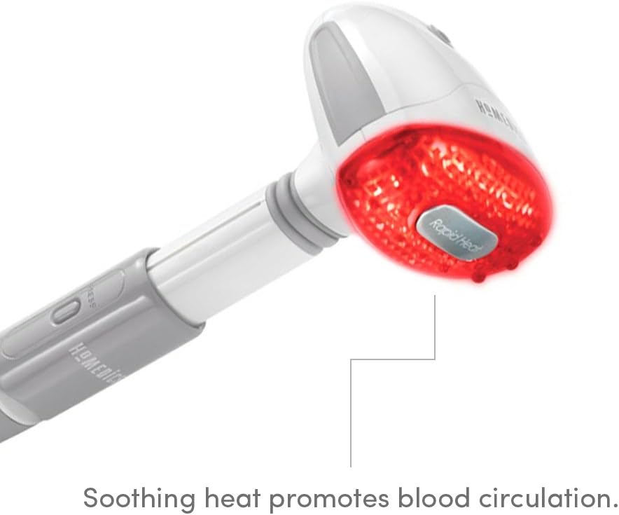 Long Reach Massager with Heat, Adjustable Handle, Variable Speeds V2085