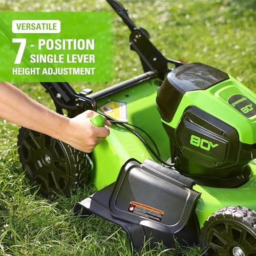 21-Inch 80V Self-Propelled Cordless Lawn Mower E22038