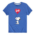 HYBRID APPAREL - Peanuts - Snoopy Luv - Toddler and Youth Short Sleeve Graphic T-Shirt