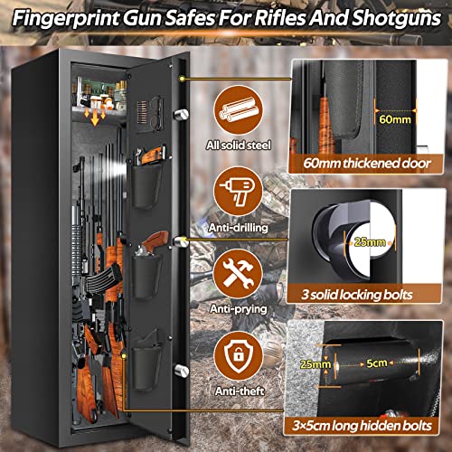 Fire Resistant Rifle Gun Safe with Removable Shelf for Home N958808