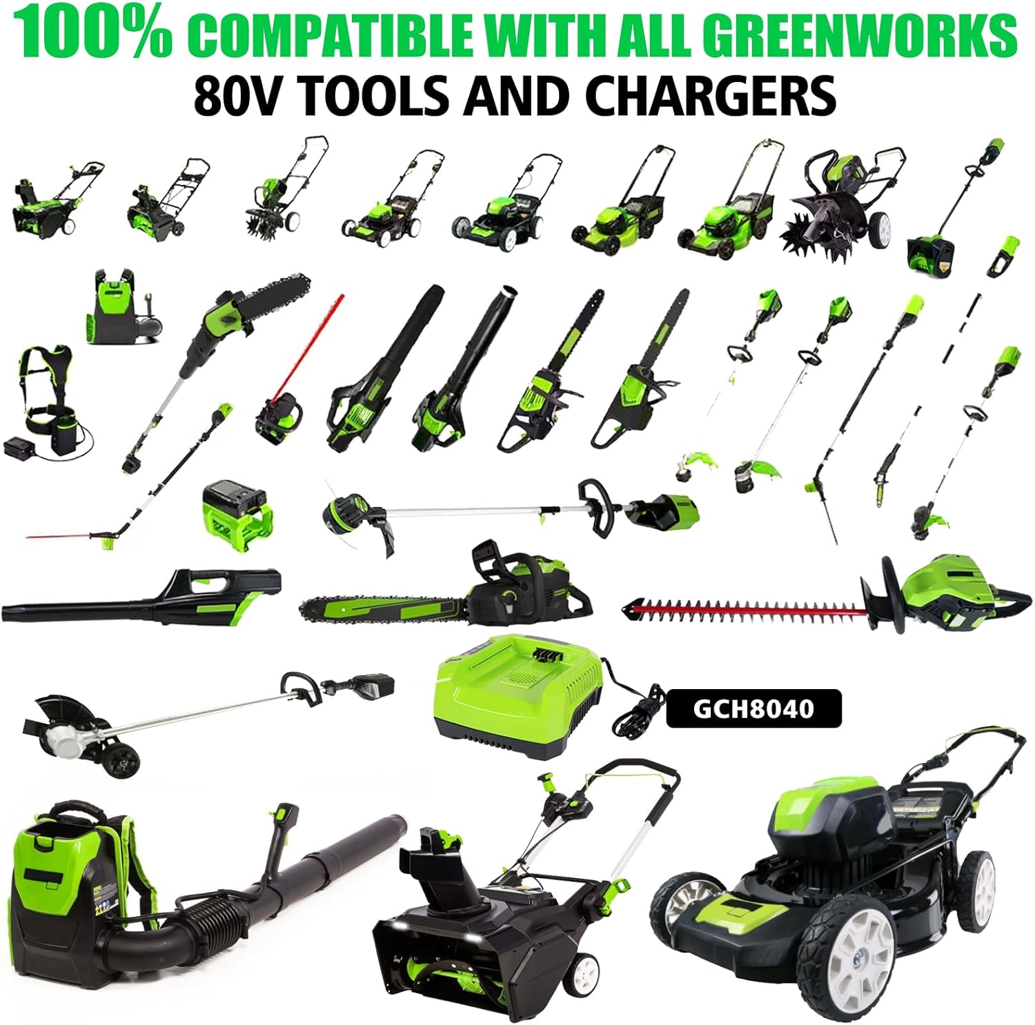 80V 3.5Ah Lithium Ion Battery Compatible with Greenworks PRO G494
