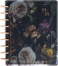 Happy Planner Disc-Bound 12-Month Academic Planner, July 2024–June 2025 Daily and Monthly Planner, Classic Size, Vertical Layout, Midnight Blooms, 72 pages, 2 Sticker Sheets, 7" x 9 1/4"