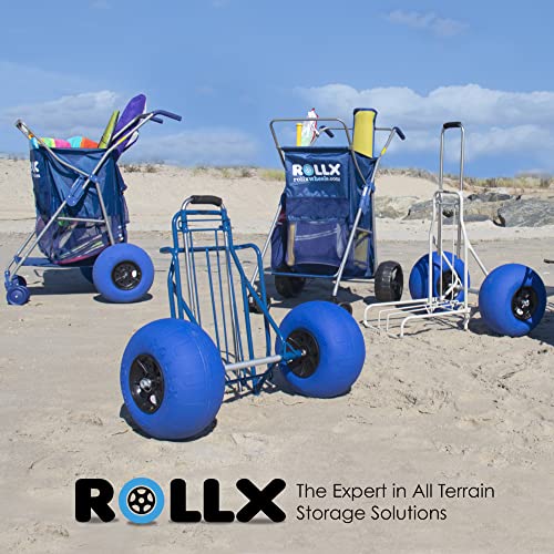Folding Beach Cart with 13 Inch Balloon Wheels and Cooler Dolly L68214