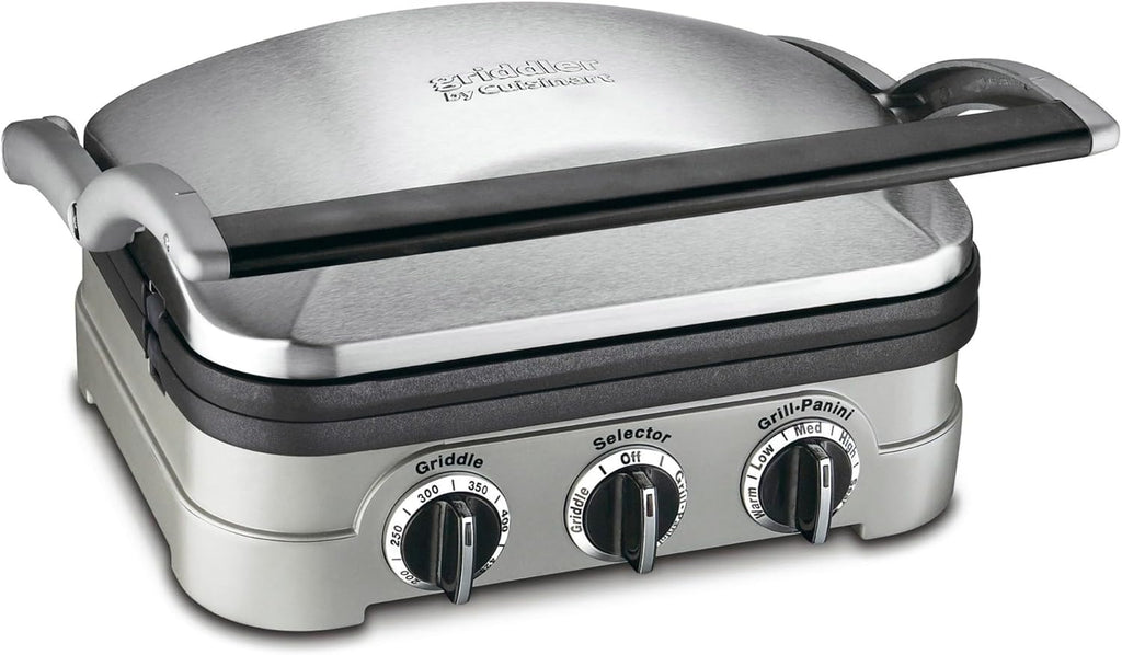 Cuisinart™ Griddler Multifunctional Indoor Grill, 7-1/8"H x 11-1/2"W x 13-1/2D, Silver
