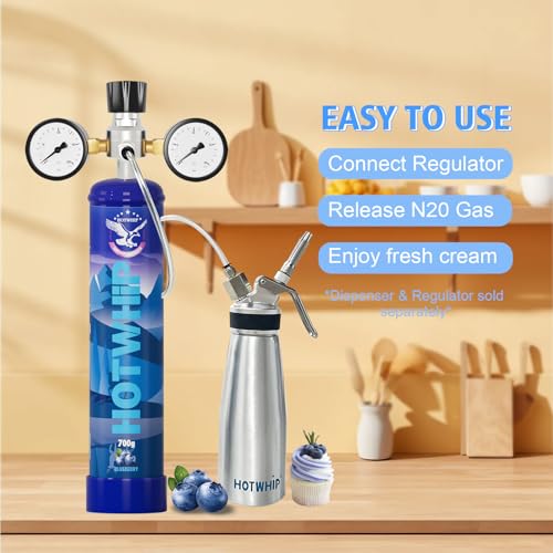 Whipped Cream Charger with Lightweight Aluminum Tank Dispenser R8563