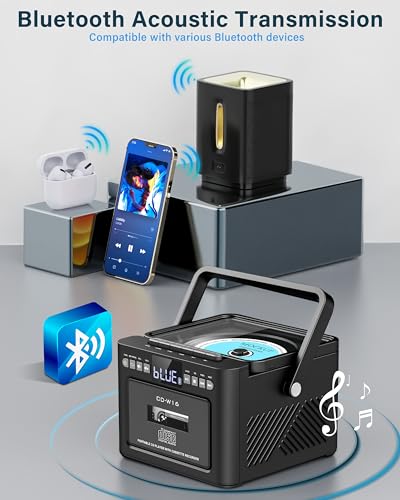 Portable CD Player with Cassette and Bluetooth Radio X93122