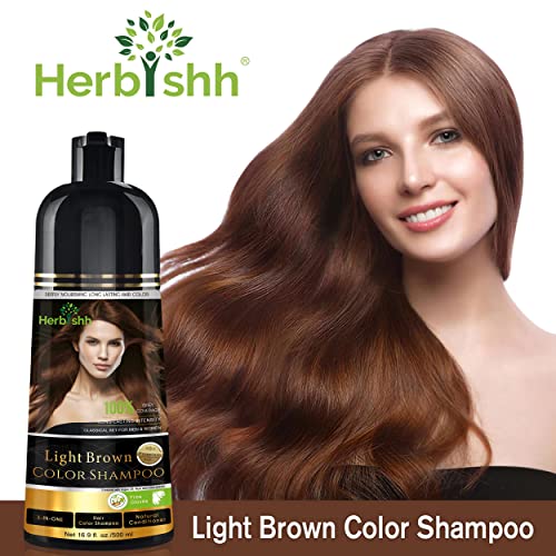 Hair Color Shampoo for Gray Hair, Dark Brown, Ammonia-Free P7986