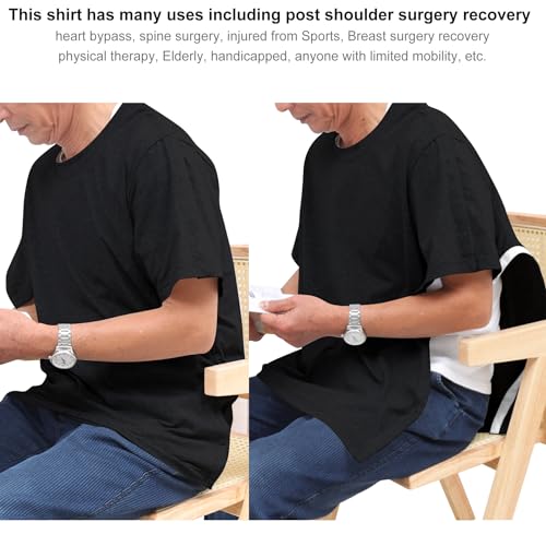 Shoulder Surgery Recovery Shirts Tear Away Short Sleeve Side Snap Q1064