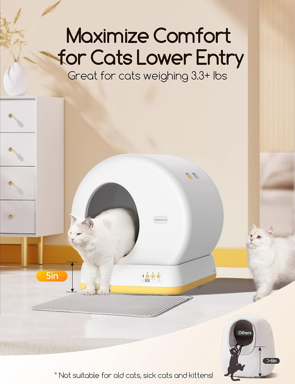 Self-Cleaning Cat Litter Box, Extra Large with Odor Control and App Control Q918164