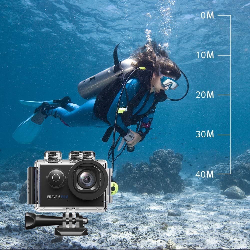 4K30FPS 20MP WiFi Action Camera with Touch Screen EIS 4X Zoom and Underwater Capability Y5045