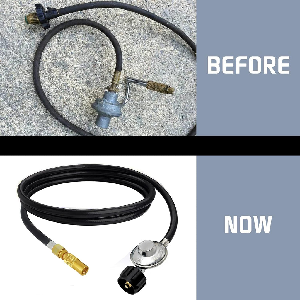 Universal Grill Regulator Hose with Threaded Regulator for Roadtrip Grills A1829