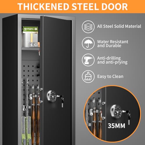 Tall Gun Safe for Rifles and Shotguns with Removable Shelf W4485