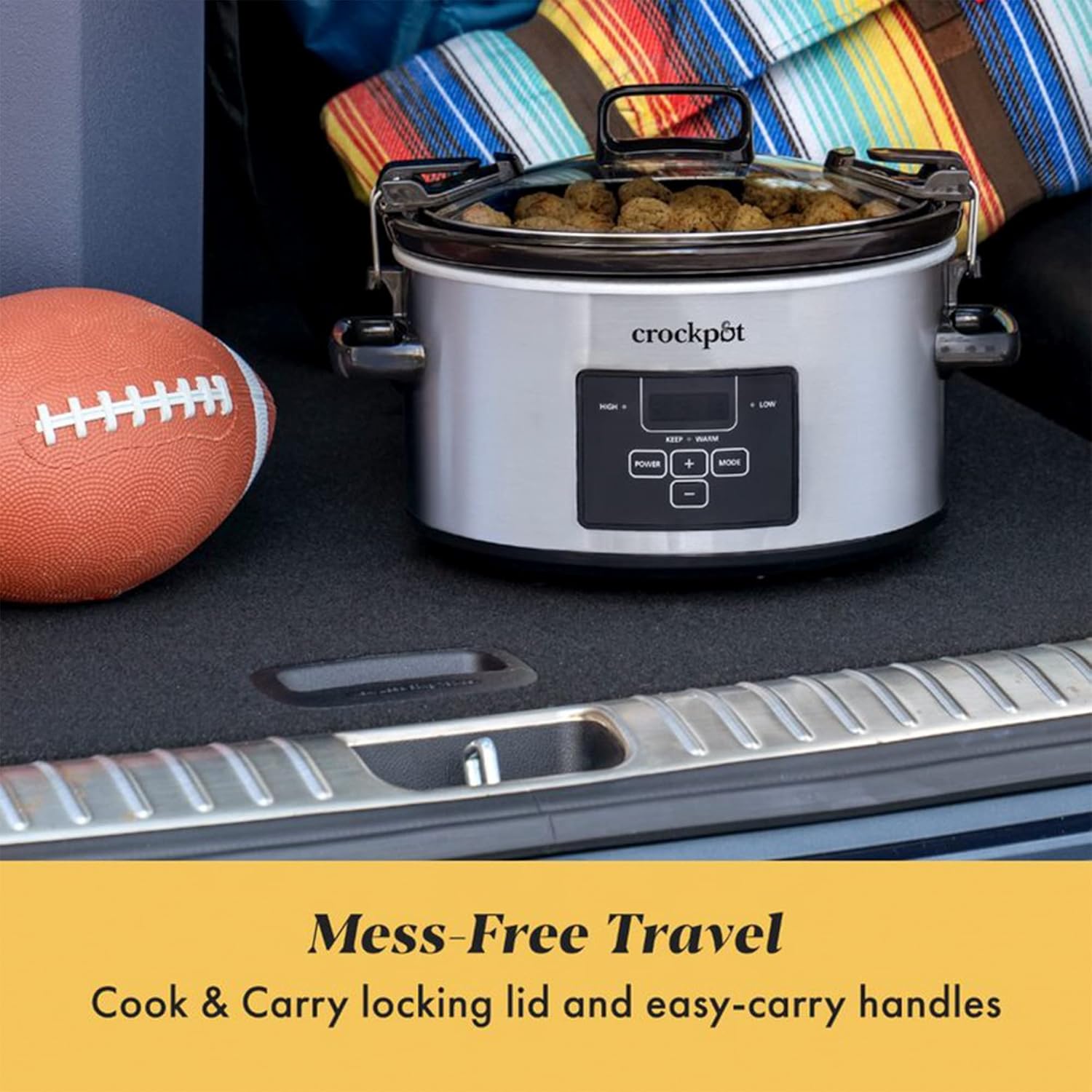 4 Quart Programmable Slow Cooker with Locking Lid and Digital Display M3492
