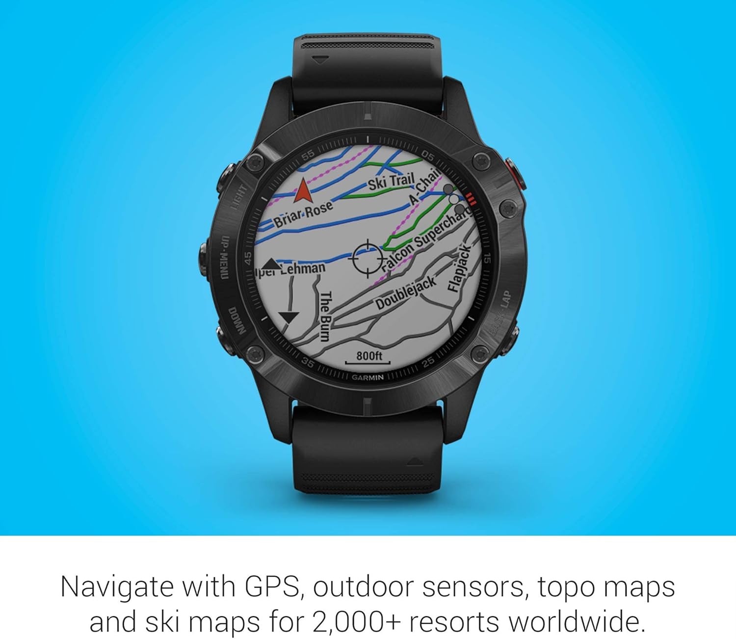 Multisport GPS Watch with Mapping and Music, Black (Renewed) K871848