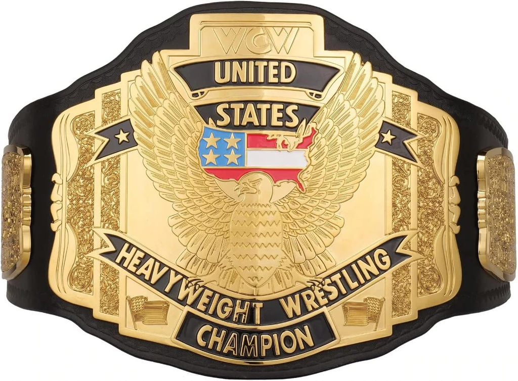 WCW United States World Heavyweight Wrestling Championship Title Belt Replica, Universal Championship Title Belt - Adult Size