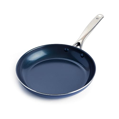 Blue Diamond Cookware Diamond Infused Ceramic Nonstick 9.5" and 11" Frying Pan Skillet Set, PFAS-Free, Dishwasher Safe, Oven Safe, Blue